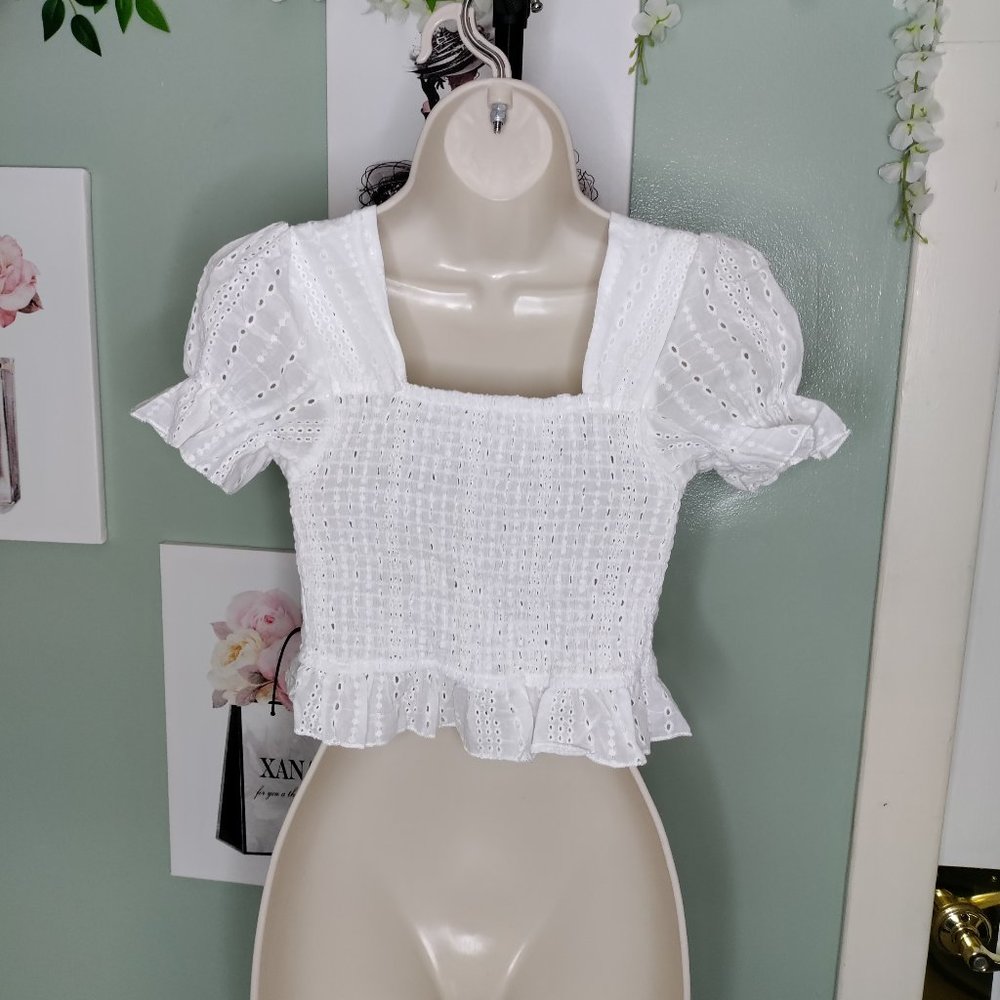 White Crop Top - Picture 5 of 7